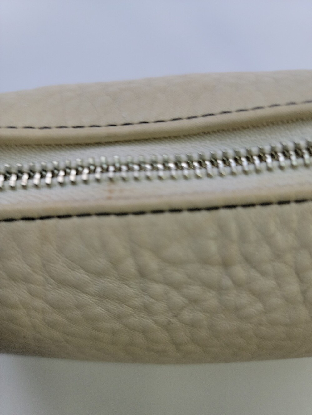 Y2k COACH Demi Baguette Purse Bone Pebbled Leather - Picture 11 of 15